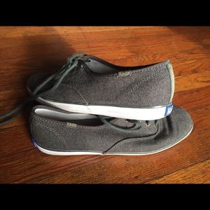 Forest Green Wool Keds with Gold Accent